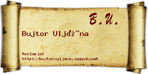 Bujtor Uljána névjegykártya